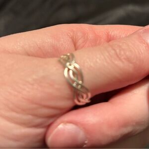 Elegant Silver Knot Ring